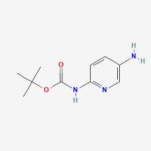 tert-Butyl (5-aminopyridin-2-yl)carbamate chemical structure (CAS 220731-04-4)
