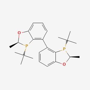 (2S,2'S,3S,3'S)-3,3'-Di-tert-butyl-2,2'-dimethyl-2,2',3,3'-tetrahydro-4,4'-bibenzo[d][1,3]oxaphosphole chemical structure (CAS 2207601-10-1)