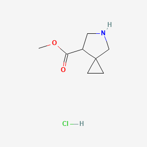 Methyl 5-azaspiro[2.4]heptane-7-carboxylate hydrochloride chemical structure (CAS 2207870-15-1)