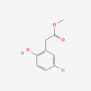 Methyl 2-(5-bromo-2-hydroxyphenyl)acetate chemical structure (CAS 220801-66-1)