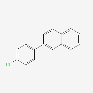 2-(4-Chlorophenyl)naphthalene chemical structure (CAS 22082-98-0)