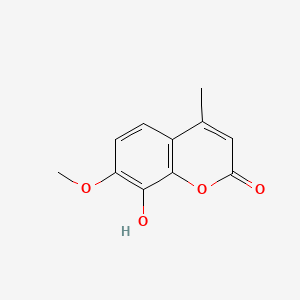 8-Hydroxy-7-methoxy-4-methyl-2H-chromen-2-one chemical structure (CAS 22084-94-2)