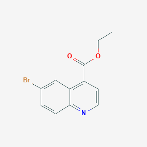 Ethyl 6-bromoquinoline-4-carboxylate chemical structure (CAS 220844-77-9)