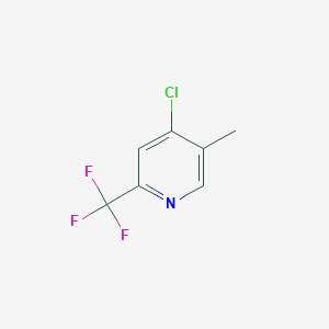 4-Chloro-5-methyl-2-(trifluoromethyl)pyridine chemical structure (CAS 220870-80-4)