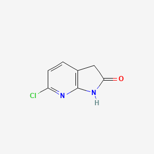 6-Chloro-1H-pyrrolo[2,3-b]pyridin-2(3H)-one chemical structure (CAS 220896-14-0)