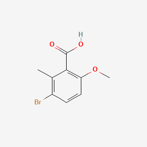 3-Bromo-6-methoxy-2-methylbenzoic acid chemical structure (CAS 220901-25-7)