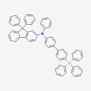 N,9,9-Triphenyl-N-(4'-(triphenylsilyl)-[1,1'-biphenyl]-4-yl)-9H-fluoren-2-amine chemical structure (CAS 2209040-18-4)