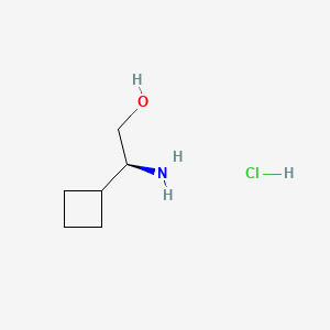 (S)-2-Amino-2-cyclobutylethan-1-ol hydrochloride chemical structure (CAS 2209086-62-2)