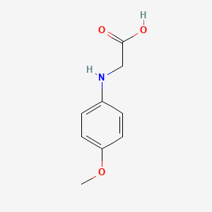 2-((4-Methoxyphenyl)amino)acetic acid chemical structure (CAS 22094-69-5)