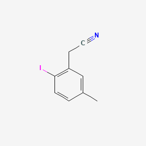 2-(2-Iodo-5-methylphenyl)acetonitrile chemical structure (CAS 220991-51-5)