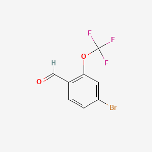 4-Bromo-2-(trifluoromethoxy)benzaldehyde chemical structure (CAS 220996-80-5)