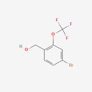 (4-Bromo-2-(trifluoromethoxy)phenyl)methanol chemical structure (CAS 220996-81-6)