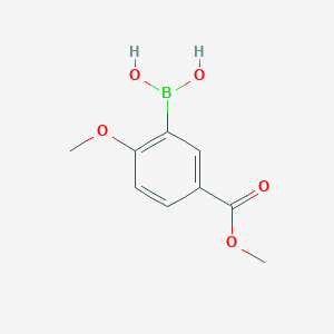 (2-Methoxy-5-(methoxycarbonyl)phenyl)boronic acid chemical structure (CAS 221006-63-9)