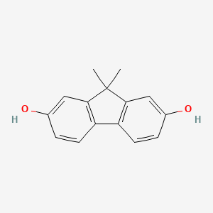 9,9-Dimethyl-9H-fluorene-2,7-diol chemical structure (CAS 221010-68-0)