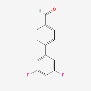 3',5'-Difluoro-[1,1'-biphenyl]-4-carbaldehyde chemical structure (CAS 221018-03-7)