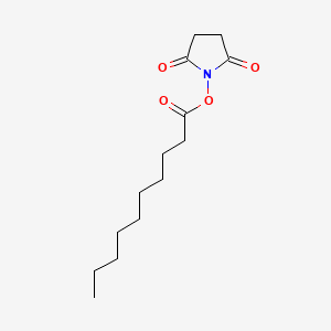 2,5-Dioxopyrrolidin-1-yl decanoate chemical structure (CAS 22102-66-5)