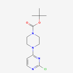 tert-Butyl 4-(2-chloropyrimidin-4-yl)piperazine-1-carboxylate chemical structure (CAS 221050-88-0)