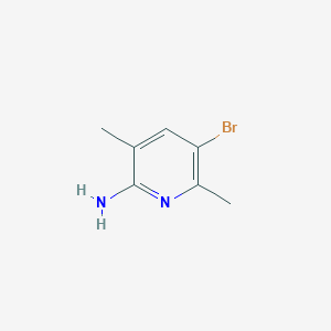 5-Bromo-3,6-dimethylpyridin-2-amine chemical structure (CAS 221135-63-3)