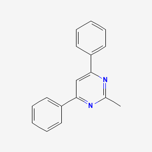 2-Methyl-4,6-diphenylpyrimidine chemical structure (CAS 22114-38-1)