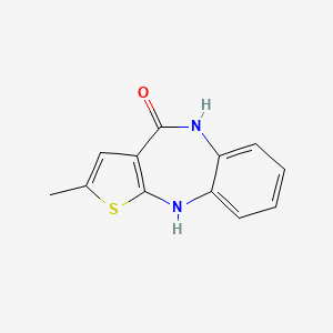2-Methyl-5,10-dihydro-4H-benzo[b]thieno[2,3-e][1,4]diazepin-4-one chemical structure (CAS 221176-49-4)