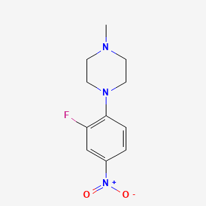 1-(2-Fluoro-4-nitrophenyl)-4-methylpiperazine chemical structure (CAS 221198-29-4)