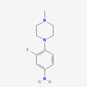 3-Fluoro-4-(4-methylpiperazin-1-yl)aniline chemical structure (CAS 221198-99-8)