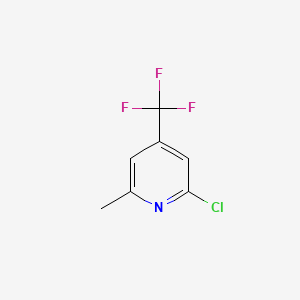 2-Chloro-6-methyl-4-(trifluoromethyl)pyridine chemical structure (CAS 22123-14-4)