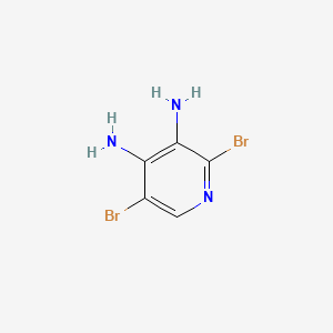 2,5-Dibromopyridine-3,4-diamine chemical structure (CAS 221241-11-8)
