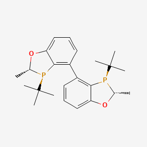 (2R,2'R,3R,3'R)-3,3'-Di-tert-butyl-2,2'-dimethyl-2,2',3,3'-tetrahydro-4,4'-bibenzo[d][1,3]oxaphosphole chemical structure (CAS 2214207-74-4)