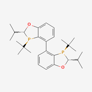 (2R,2'R,3R,3'R)-3,3'-Di-tert-butyl-2,2'-diisopropyl-2,2',3,3'-tetrahydro-4,4'-bibenzo[d][1,3]oxaphosphole chemical structure (CAS 2214207-75-5)