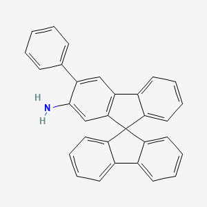 3-Phenyl-9,9'-spirobi[fluoren]-2-amine chemical structure (CAS 2214221-84-6)