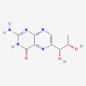 2-Amino-6-((1R,2S)-1,2-dihydroxypropyl)pteridin-4(1H)-one chemical structure (CAS 22150-76-1)