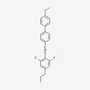 4-((2,6-Difluoro-4-propylphenyl)ethynyl)-4'-ethyl-1,1'-biphenyl chemical structure (CAS 221526-78-9)