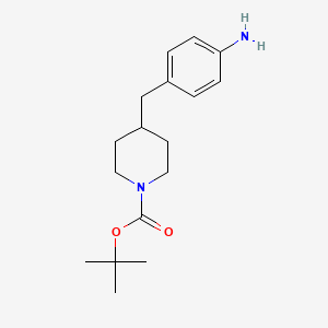 tert-Butyl 4-(4-aminobenzyl)piperidine-1-carboxylate chemical structure (CAS 221532-96-3)