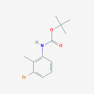 (3-Bromo-2-methyl-phenyl)-carbamic acid tert-butyl ester chemical structure (CAS 221538-03-0)