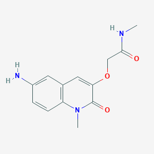 2-((6-Amino-1-methyl-2-oxo-1,2-dihydroquinolin-3-yl)oxy)-N-methylacetamide chemical structure (CAS 2216750-84-2)