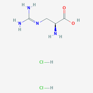 (S)-2-Amino-3-guanidinopropanoic acid dihydrochloride chemical structure (CAS 2216751-08-3)