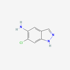 6-Chloro-1H-indazol-5-amine chemical structure (CAS 221681-75-0)