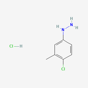 (4-Chloro-3-methylphenyl)hydrazine hydrochloride chemical structure (CAS 221687-08-7)