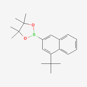 2-(4-(tert-Butyl)naphthalen-2-yl)-4,4,5,5-tetramethyl-1,3,2-dioxaborolane chemical structure (CAS 2217657-10-6)