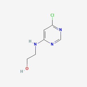 2-((6-Chloropyrimidin-4-yl)amino)ethanol chemical structure (CAS 22177-94-2)