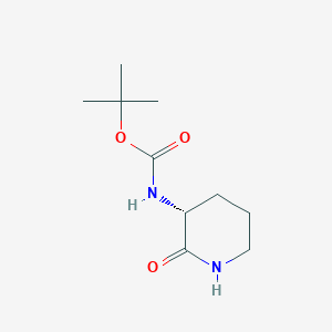 (R)-tert-Butyl (2-oxopiperidin-3-yl)carbamate chemical structure (CAS 221874-51-7)