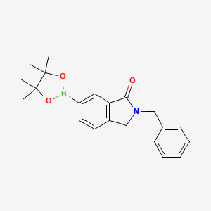 2-Benzyl-6-(4,4,5,5-tetramethyl-1,3,2-dioxaborolan-2-yl)isoindolin-1-one chemical structure (CAS 2221016-69-7)