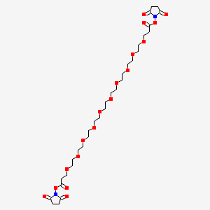 Bis(2,5-dioxopyrrolidin-1-yl) 4,7,10,13,16,19,22,25,28,31-decaoxatetratriacontanedioate chemical structure (CAS 2221949-02-4)