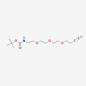 tert-Butyl (2-(2-(2-(but-3-yn-1-yloxy)ethoxy)ethoxy)ethyl)carbamate chemical structure (CAS 2222039-38-3)