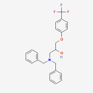 1-(Dibenzylamino)-3-(4-(trifluoromethyl)phenoxy)propan-2-ol chemical structure (CAS 2222094-18-8)