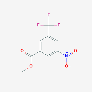 Methyl 3-nitro-5-(trifluoromethyl)benzoate chemical structure (CAS 22227-63-0)