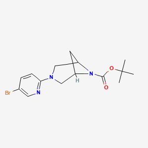 tert-Butyl 3-(5-bromopyridin-2-yl)-3,6-diazabicyclo[3.1.1]heptane-6-carboxylate chemical structure (CAS 2222757-10-8)