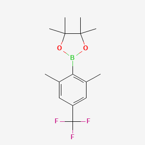 2-(2,6-Dimethyl-4-(trifluoromethyl)phenyl)-4,4,5,5-tetramethyl-1,3,2-dioxaborolane chemical structure (CAS 2223051-36-1)
