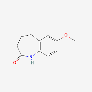 7-Methoxy-4,5-dihydro-1H-benzo[b]azepin-2(3H)-one chemical structure (CAS 22245-89-2)